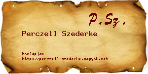 Perczell Szederke névjegykártya